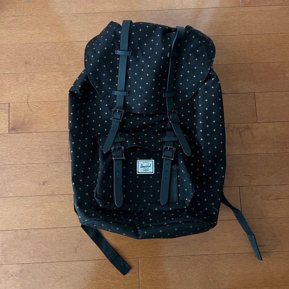 Herschel Supply Company Black and Gold Backpack